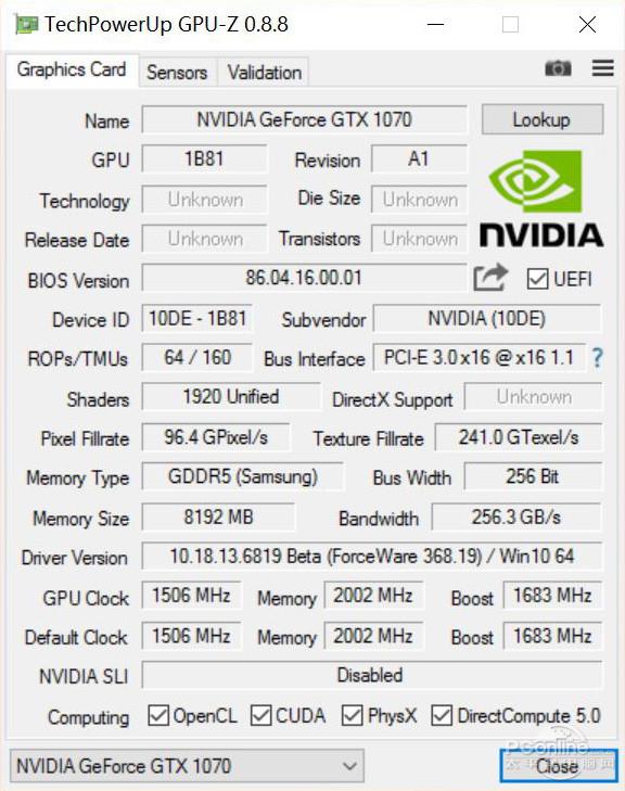 NVIDIA GTX 1070全面首测：980 Ti无地自容