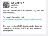 苹果iOS9.3Beta7发布:静等正式版