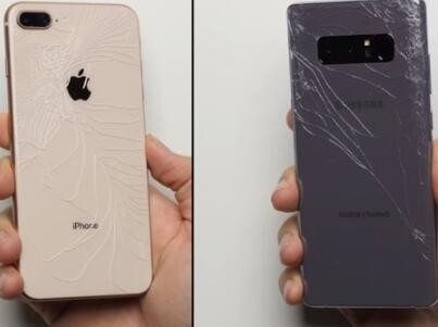  Is the double-sided glass phone easy to break? IPhone8 Samsung Note8 Throw Resistance Competition