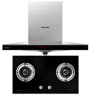 櫻花(SAKURA)CXW-180-118+A32歐式經典復古小塔式煙機防爆4.2KW玻璃灶具套裝