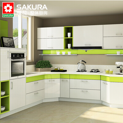 樱花（SAKURA） 定制橱柜 定做整体厨房 四季风 亚克力门板 含烟灶热