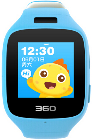 360儿童手表6C智能拍照版电话手表 智能语音 防丢GPS定位 360儿童电话 W703 彩屏电话手表 天空蓝