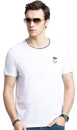 Camel骆驼男装圆领青年商务休闲短袖T恤衫 X7B355067