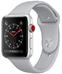 AppleWatch銀色鋁金屬表殼搭配云霧灰色運動型表帶