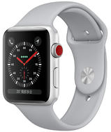AppleWatch銀色鋁金屬表殼搭配云霧灰色運(yùn)動型表帶