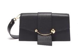 Strathberry CRESCENT迷你幾何扣飾真皮單肩包