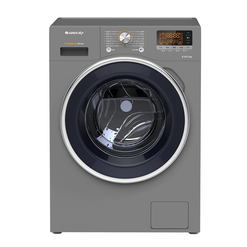 格力净静洗衣机(新国标)洗干一体8KgXQG58-DWB1401Ab1银灰色)
