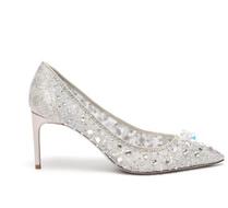 René Caovilla CINDERELLA仿水晶及仿寶石蕾絲高跟鞋