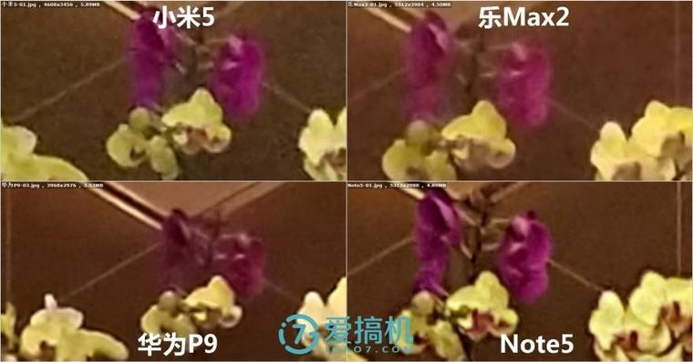 樂Max2/華為P9/小米5/Note5拍照橫評：差距真大！
