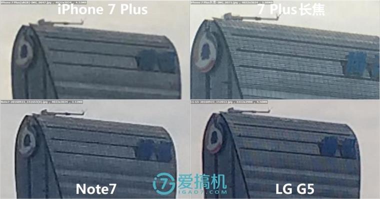 iPhone 7 Plus/Note7/Note5/G5拍照對比 誰最強？