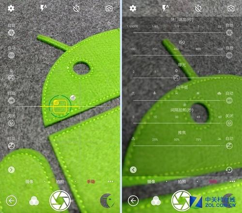 手動模式可調節項目