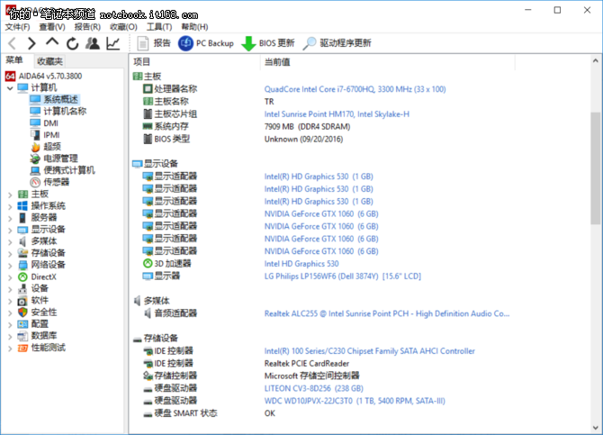 整機性能測試：GTX1060加持 實力強勁