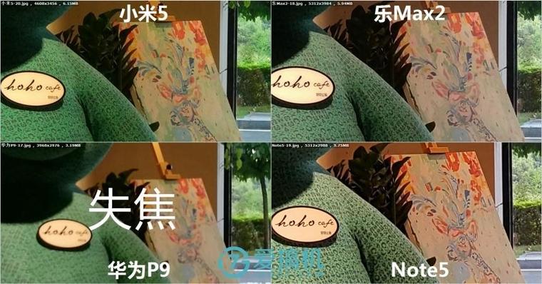 樂Max2/華為P9/小米5/Note5拍照橫評：差距真大！