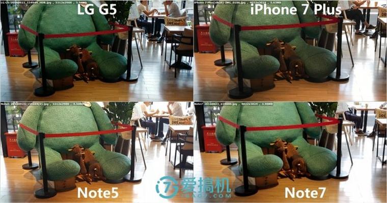 iPhone 7 Plus/Note7/Note5/G5拍照對比 誰最強？