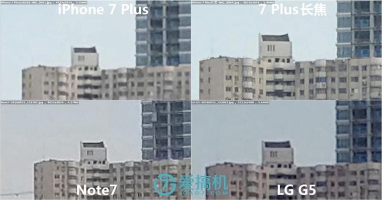 iPhone 7 Plus/Note7/Note5/G5拍照對比 誰最強？