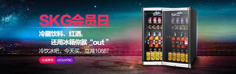 SKG會員日 家用立式冷藏冰吧