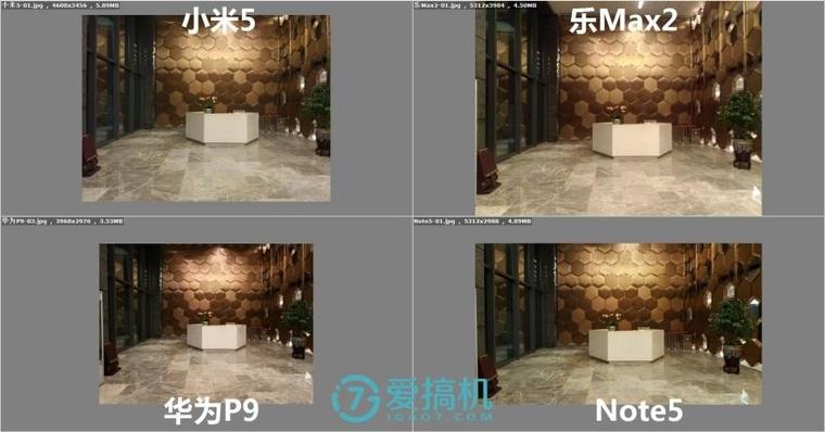 樂Max2/華為P9/小米5/Note5拍照橫評：差距真大！