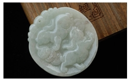 天然翡翠掛件-春意盎然老坑糯種吉祥玉兔大滿貫