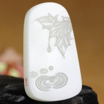 老山玉器葉清大師和田玉羊脂白玉掛件一夜成名
