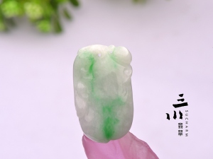 特價糯種天然A貨翡翠福瓜吊墜