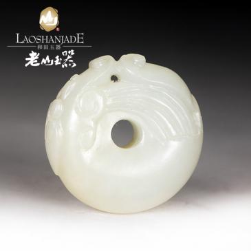和田玉掛件龍扣圓潤飽滿造型簡約