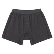 棉天竺前開口平角褲