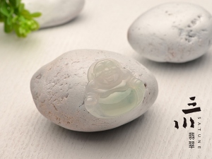 冰糯種天然A貨翡翠佛公吊墜
