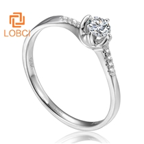 洛宝希女士钻石戒指求婚结婚钻戒3EX完美切工裸钻定制LA177