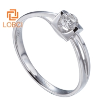 洛宝希 女士钻石戒指 求婚定情钻戒 订婚结婚戒指 裸钻定制 L195