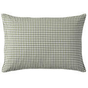 水洗棉枕套43×100cm用/绿色格纹