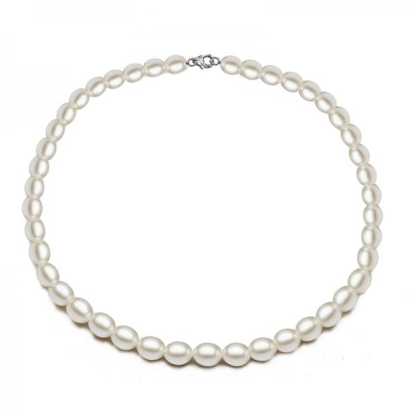 S925银珍珠项链 银饰项链 天然淡水珍珠 女款