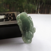 純天然緬甸a貨油青翡翠玉貔貅吊墜