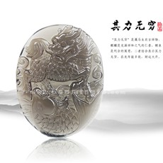 天然冰種黑曜石吊墜★生肖馬吉祥物★其利無窮吊墜★手工精雕旺財開運吉祥物