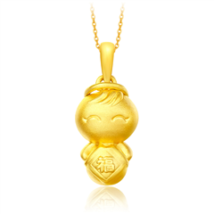 【精選】健康福星寶寶黃金足金吊墜