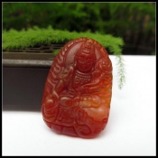 純天然巴西紅瑪瑙玉生肖龍蛇守護(hù)神普賢菩薩掛件
