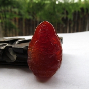 巴西紅瑪瑙生肖蛇守護神本命佛普賢菩薩掛件