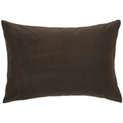 保暖纤维天鹅绒枕套/棕色43×63cm用