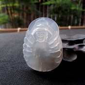 純天然冰種玉髓守護神本命佛千手觀音掛件/玉緣軒正品