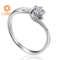 洛宝希女士钻石戒指求婚结婚钻戒3EX完美切工裸钻定制L172