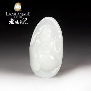 和田玉羊脂玉掛件佛細膩溫潤