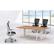 办公家具新款板式大小型钢木结合会议桌简约现代接待台办公桌