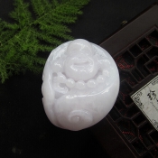 開光正品純天然緬甸a貨翡翠玉佛掛件