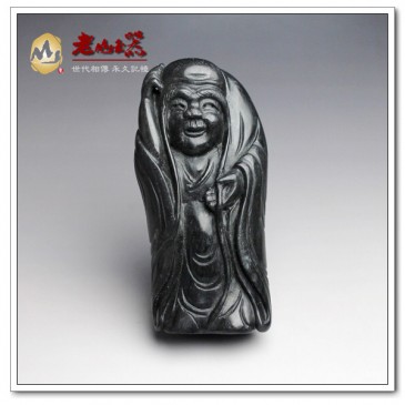 和田墨玉手玩件壽星