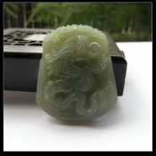 精致天然和田玉青玉龍牌掛件和田玉騰龍掛件玉石龍玉佩項(xiàng)墜玉緣軒正品
