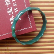 巴西瑪瑙青色竹節(jié)手鐲