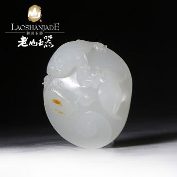 林光大師作品和田玉掛件吊墜金錢纏身