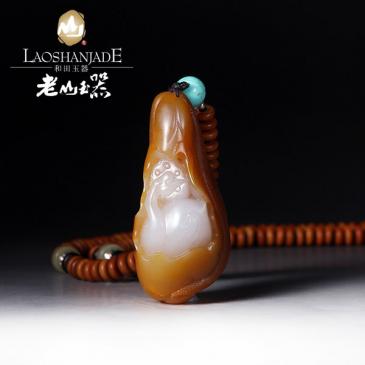 俞浩大師作品和田玉掛件我如意吊墜大師收藏
