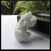 純天然緬甸a貨淡綠翡翠玉貔貅掛件