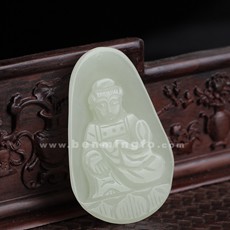 和田老玉內(nèi)雕大號普賢菩薩吊墜★屬龍屬蛇生肖吉祥物★開運護身