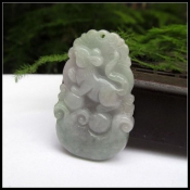 純天然緬甸a貨翡翠玉生肖鼠吊墜